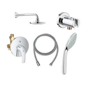 Комплект для душа GROHE Eurosmart с душевым гарнитуром и верхним душем Euphoria Cosmopolitan 180