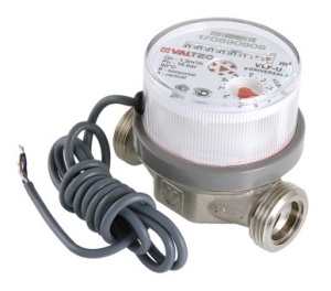 Водосчетчик универсальный с импульсным выходом без сгонов 1/2", 110 mm VALTEC