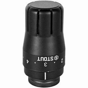 Головка термостатическая STOUT Design черная, жидкостная M30x1,5