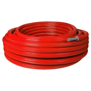 Труба PE-Xa/EVOH 32 х 4,4/50 серая в теплоизоляции (красная) STOUT