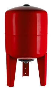 Расширительный бак на отопление 600 л. с опорными стойками (красный) STOUT