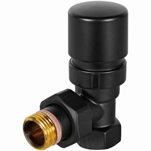 Клапан термостатический STOUT Design черный, угловой 1/2"