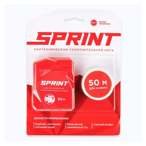 Нить для герметизации резьбы "SPRINT" 50м+ катушка 50м