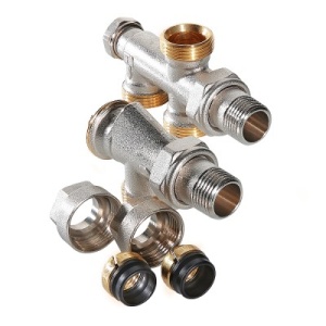 Регулирующий узел для подключения радиатора (комплект) 1/2" х 100% х 3/4 евроконус Valtec