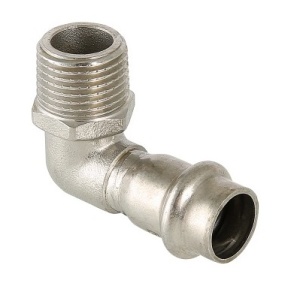 Угол из нержавеющей стали с наружной резьбой 18 / ½" Valtec