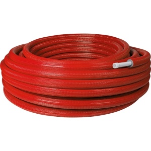 Труба металлопластиковая STOUT в теплоизоляции 32х2,0 (бухта 50 м) (красная)