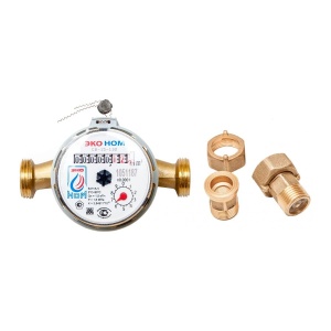 Счетчик воды "ЭКО НОМ" - СВ-15-110 (110мм) + присоед. + обр.клапан