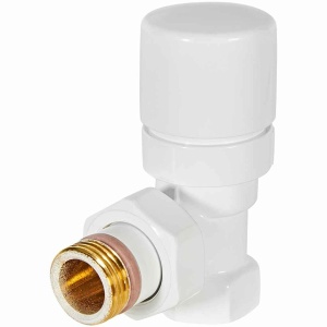 Клапан термостатический STOUT Design белый, угловой 1/2"