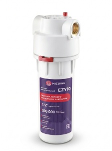 Колба EZY10 3/4" SLIM 10", белая, кронштейн, ключ "MIZUWA"