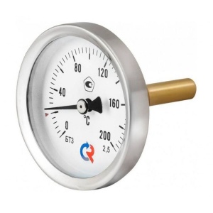 Термометр биметаллический РОСМА БТ-31.211 1/2" 63 мм, 0-120C шток L-46 мм, кл. 2,5