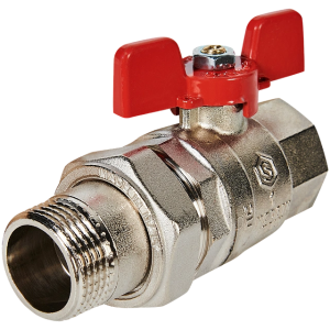 Кран шаровой полнопроходной с полусгоном 3/4" ВР/НР (EPDM) STOUT ГОСТ Р 59553-2021