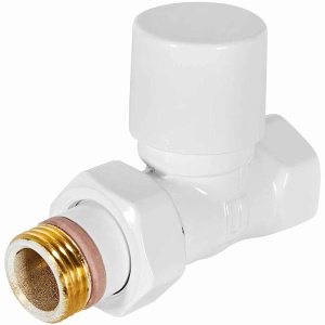 Клапан запорно-балансировочный STOUT Design белый, прямой 1/2"