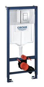 Инсталляция для унитаза GROHE Rapid SL 3 в 1 в сборе, с панелью Skate Cosmopolitan
