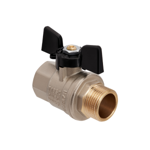 Кран шаровой 1" ВР/НР бабочка Hoobs