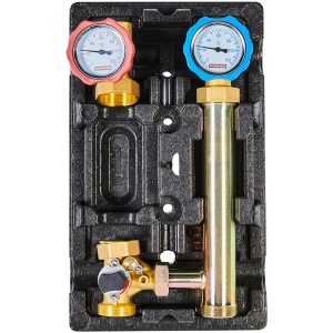 Насосная группа с 3-х ходовым приводным смесителем 1, без насоса левая в теплоизоляции ROMMER