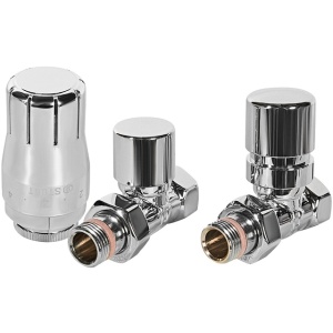 Комплект клапанов термостатических STOUT Design хром, прямой 1/2"