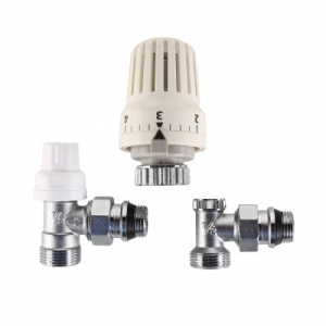 Комплект терморегулирующего оборудования для радиатора угловой 1/2 x 3/4" («евроконус») Valtec