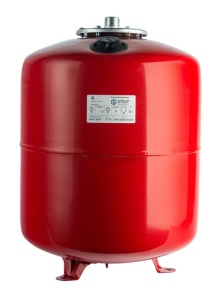Расширительный бак на отопление 100 л. с опорными стойками (красный) STOUT